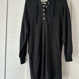 Lou & Grey sweatshirt Hoodie Dress! Black XS